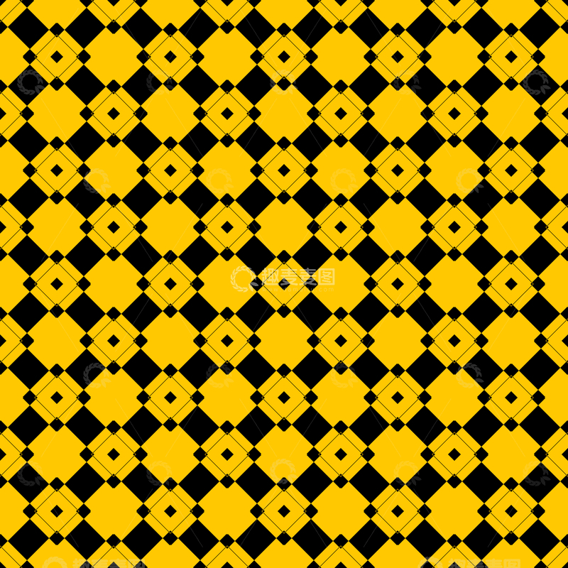 源文件下载【趣麦麦图】黄黑几何花纹背景图143