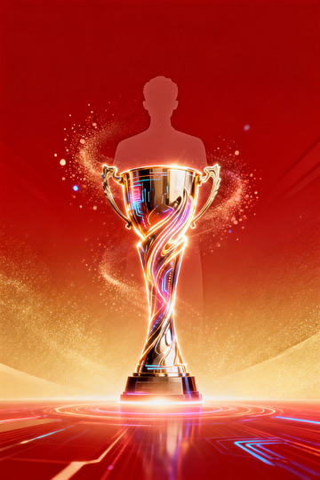 荣耀金杯炫光背景图