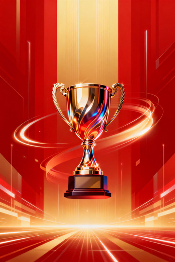 金色奖杯荣耀背景