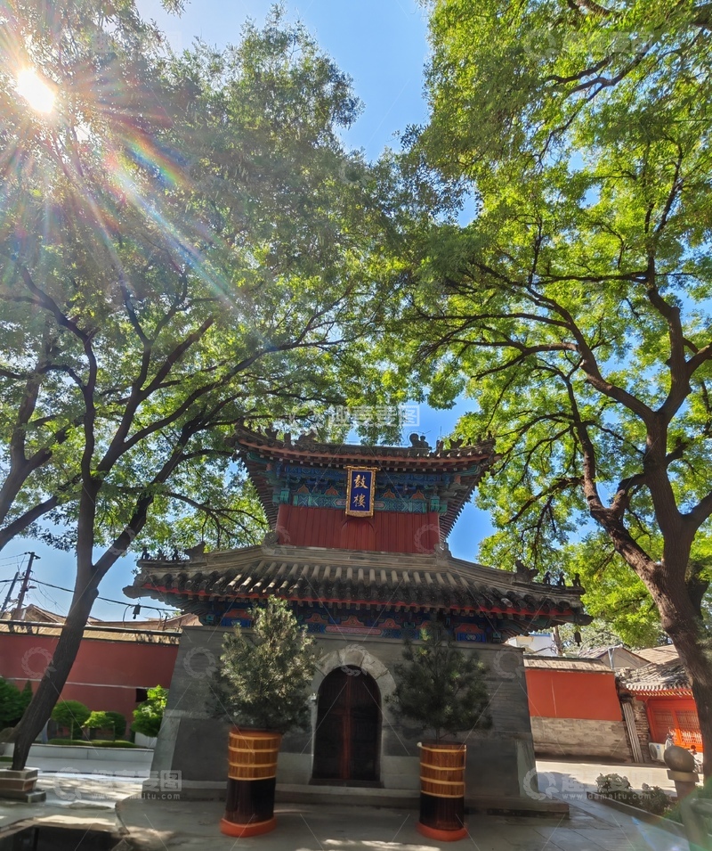 高清大图下载【趣麦麦图】古建风光寺庙庭院树影阳光