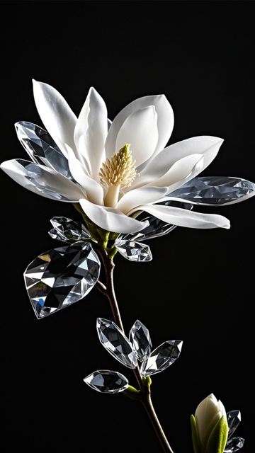 白木兰水晶瓶质感