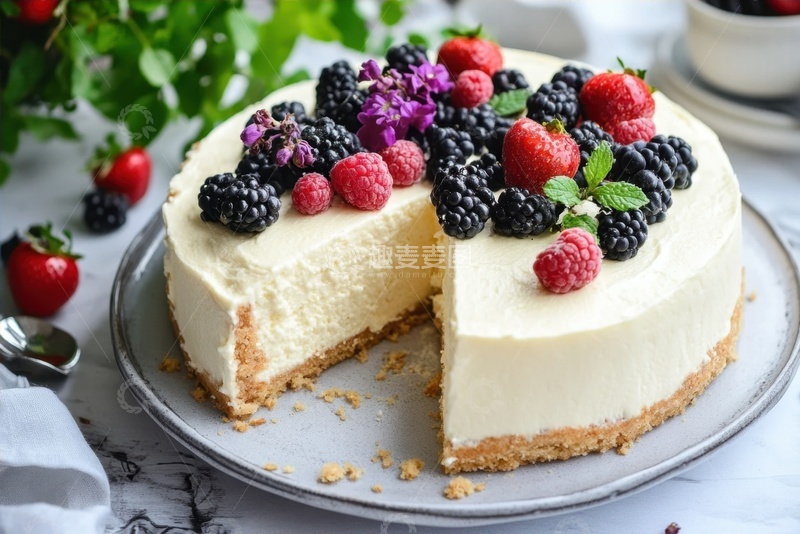 高清大图下载【趣麦麦图】水果奶油蛋糕美食