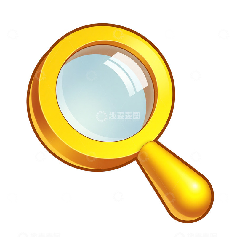 高清大图下载【趣麦麦图】卡通放大镜图案设计元素