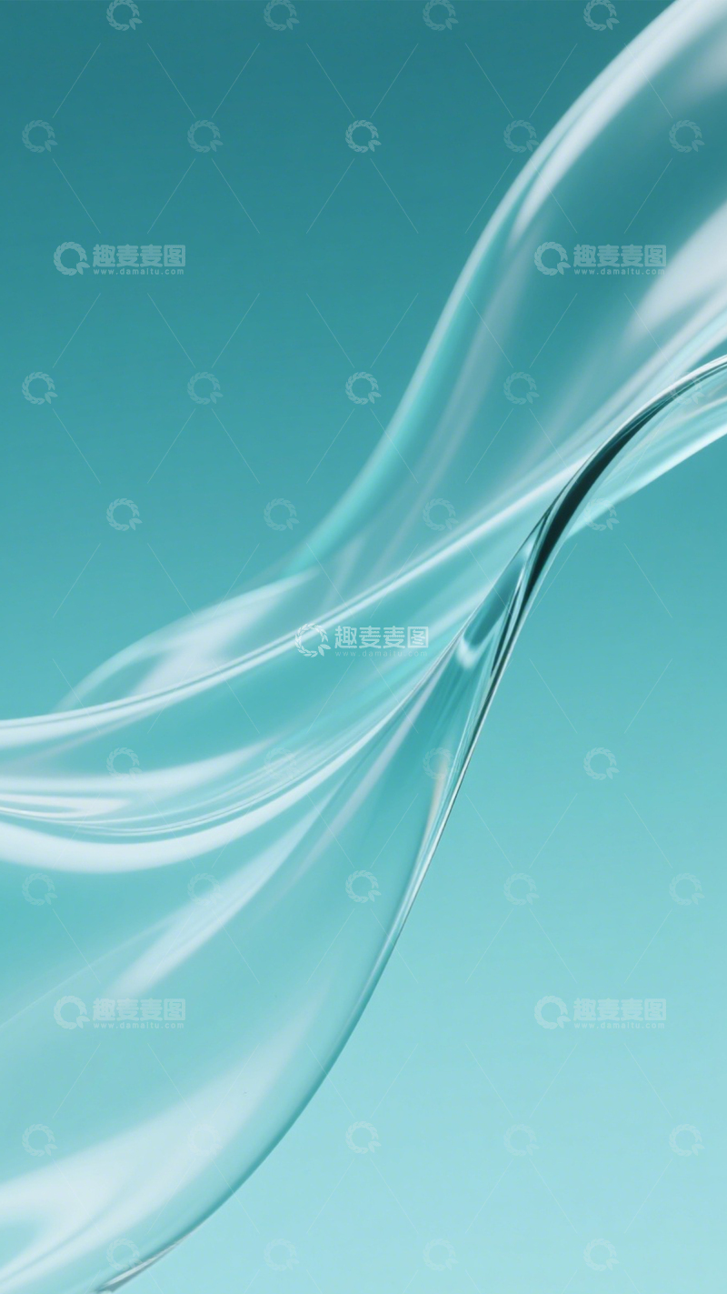 高清大图下载【趣麦麦图】蓝绿流体现代质感
