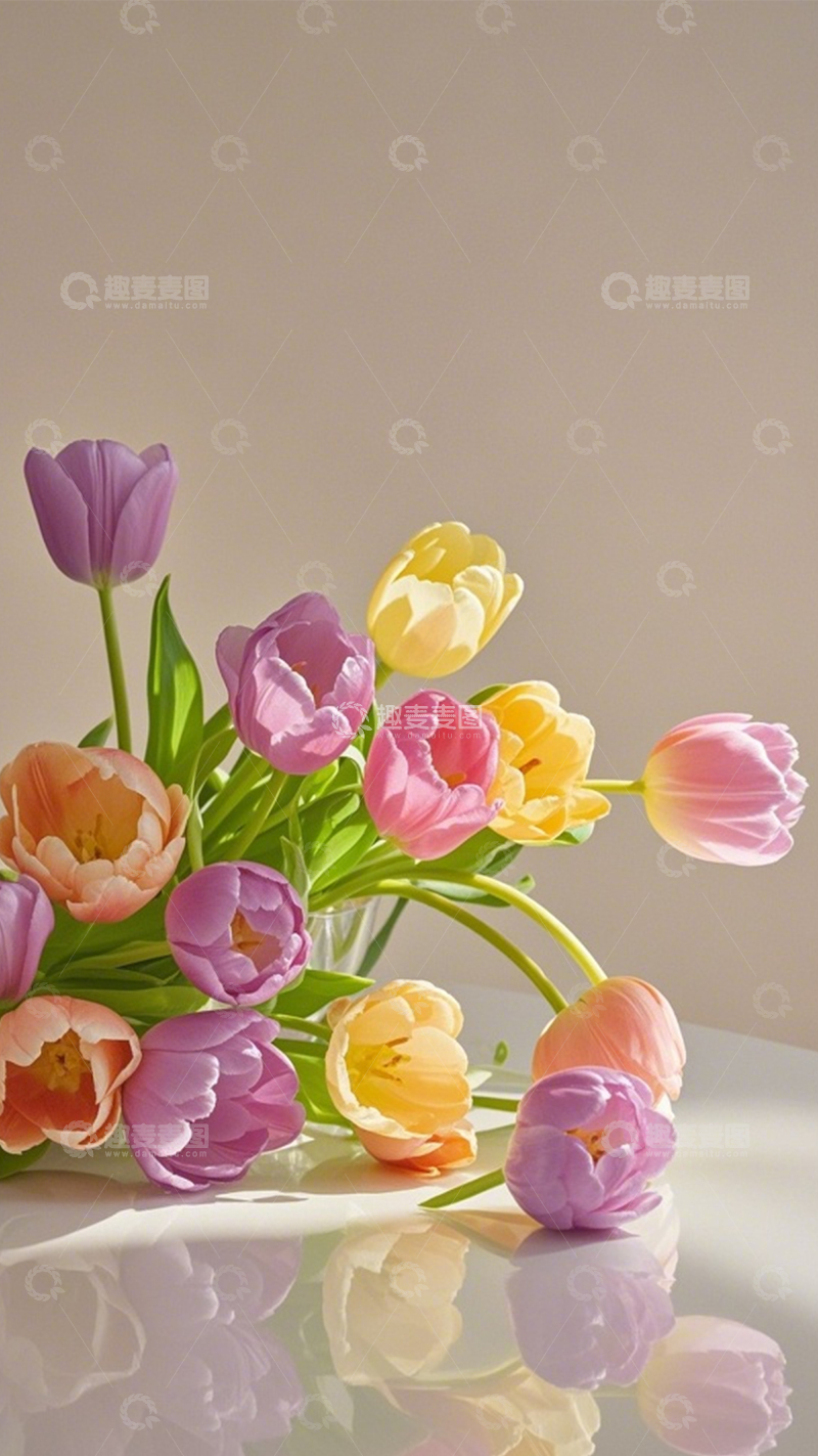 高清大图下载【趣麦麦图】彩玫花束温馨氛围2