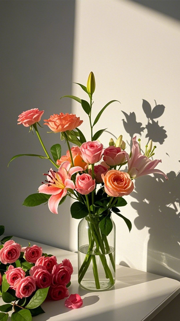 粉玫花束温馨质感3