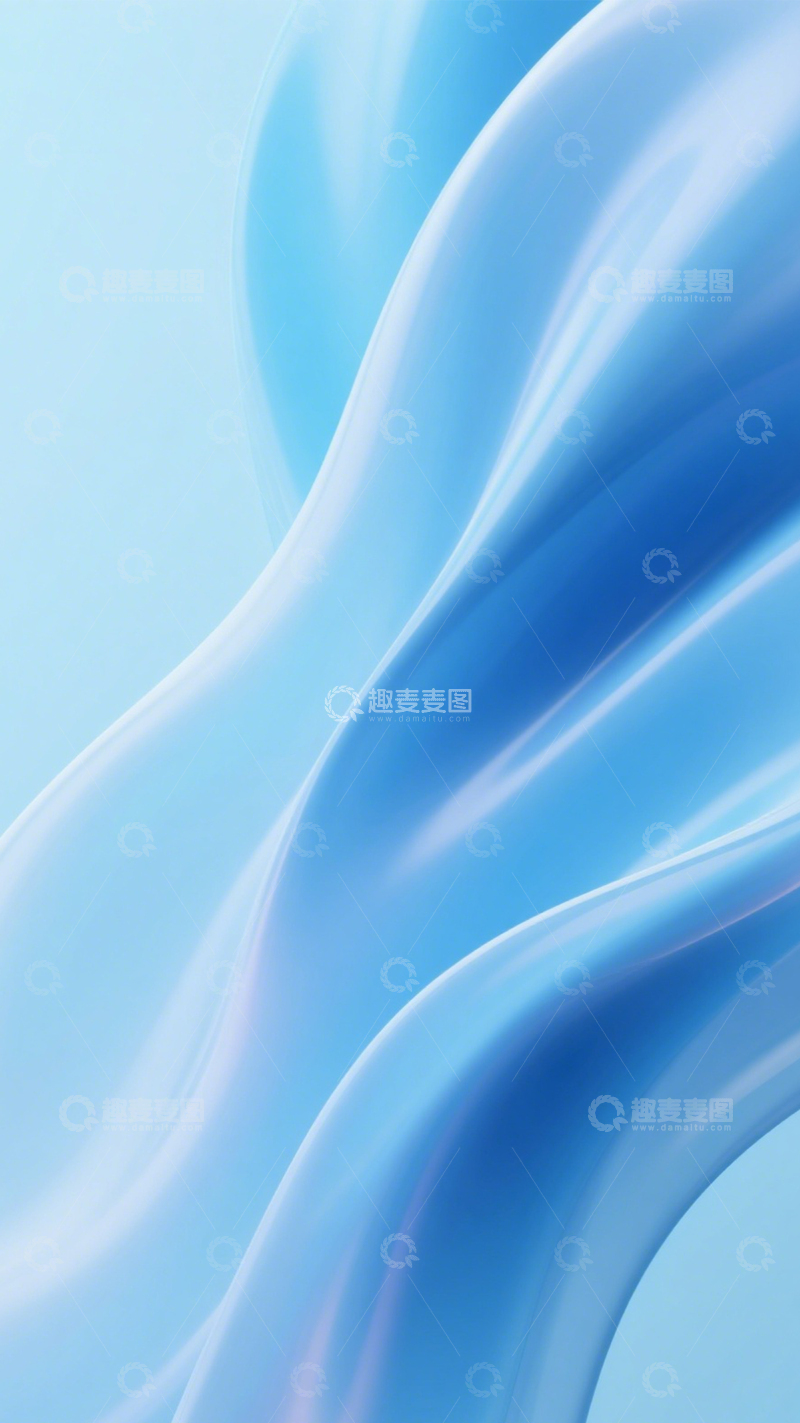 高清大图下载【趣麦麦图】蓝调流体现代质感3