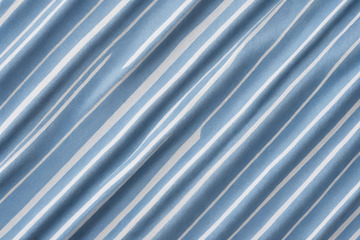 蓝白条纹织物纹理特写