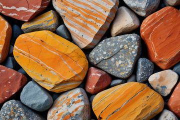 多彩纹理石头特写