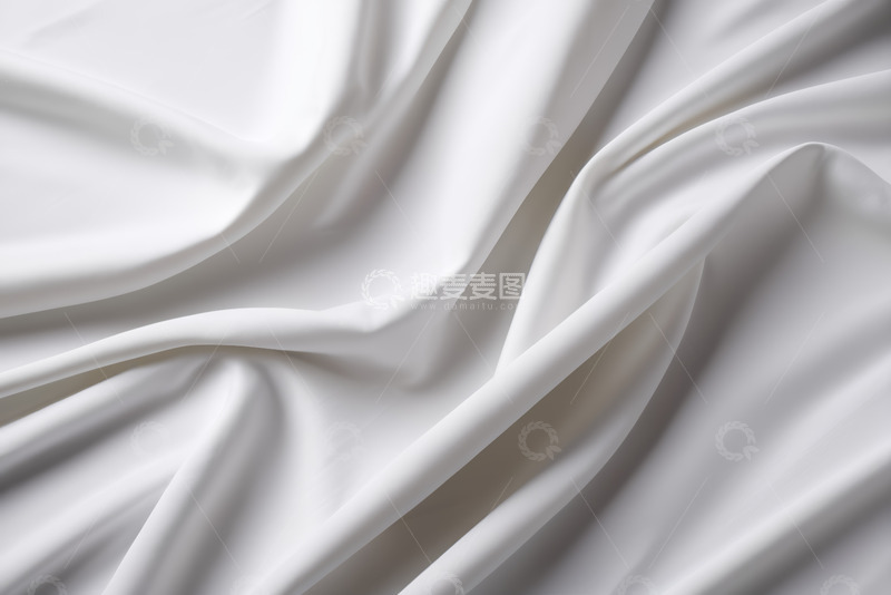 高清大图下载【趣麦麦图】白色柔软丝绸布料纹理