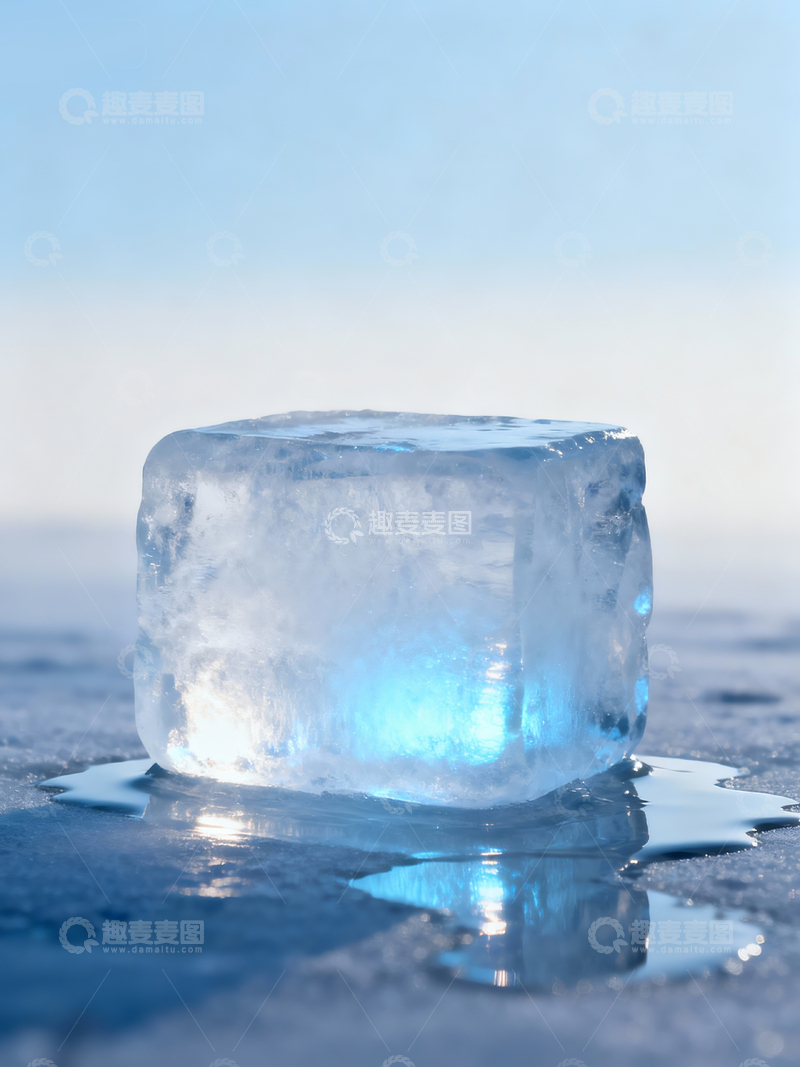 源文件下载【趣麦麦图】地面上的一块冰块1