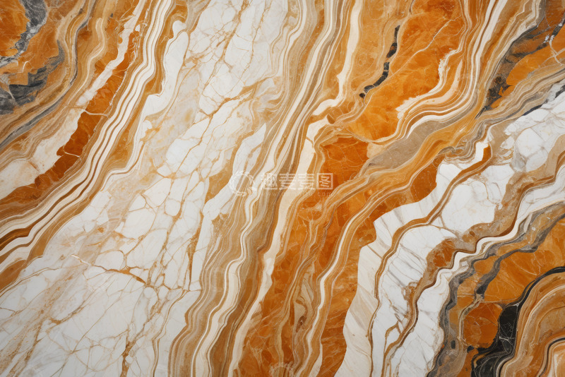 高清大图下载【趣麦麦图】橙白相间大理石纹理素材