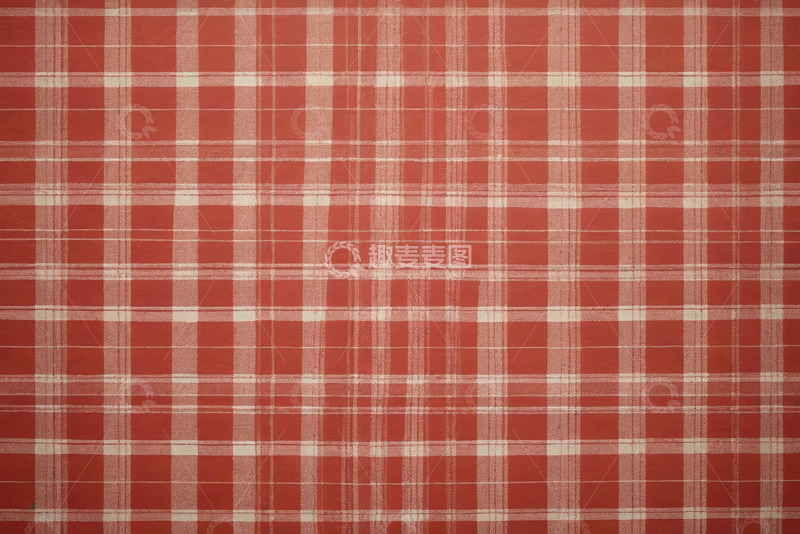 高清大图下载【趣麦麦图】红色格子织物纹理素材