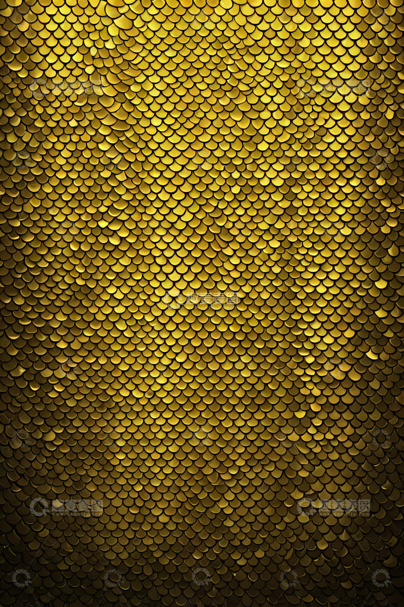高清大图下载【趣麦麦图】金色鱼鳞状纹理背景