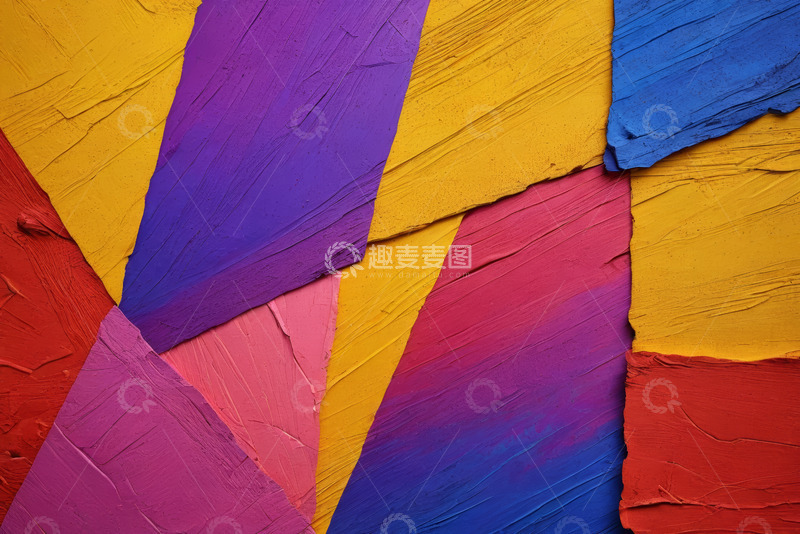 高清大图下载【趣麦麦图】多彩抽象油漆纹理画面