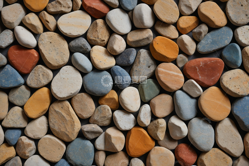 高清大图下载【趣麦麦图】多彩鹅卵石特写
