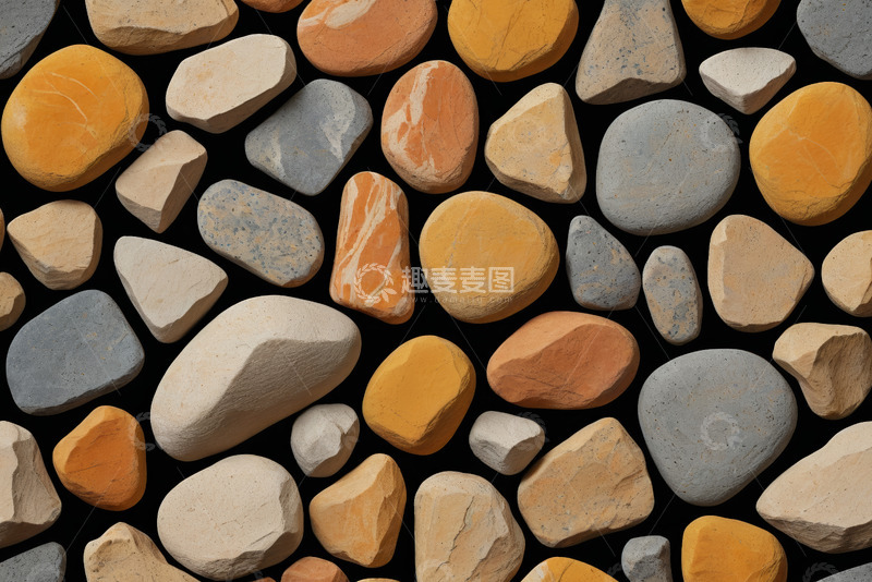 高清大图下载【趣麦麦图】多彩鹅卵石图案素材