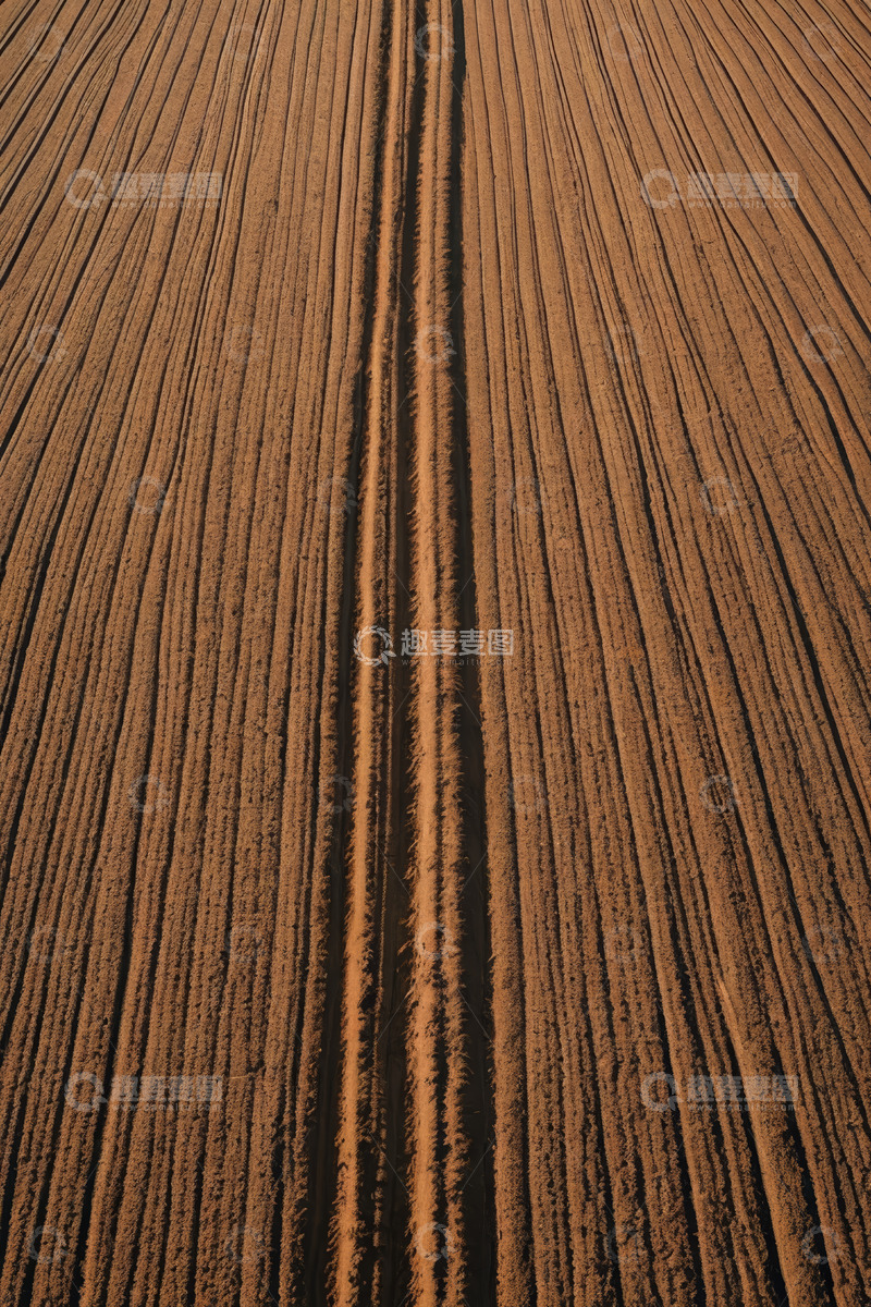 高清大图下载【趣麦麦图】航拍整齐排列的耕种土地