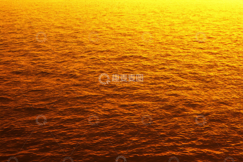 高清大图下载【趣麦麦图】金色海面自然风光