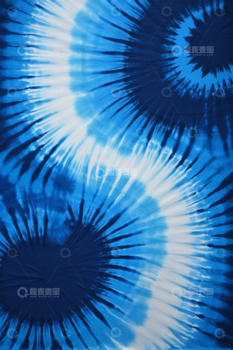 高清大图下载【趣麦麦图】蓝色扎染艺术纹理图案
