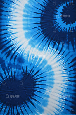蓝色扎染艺术纹理图案