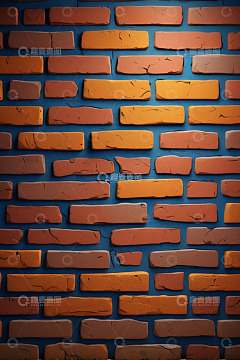 彩色砖块墙面纹理素材