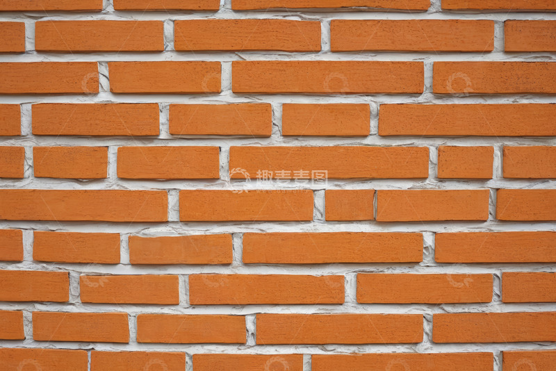 高清大图下载【趣麦麦图】橙红色砖块墙面特写