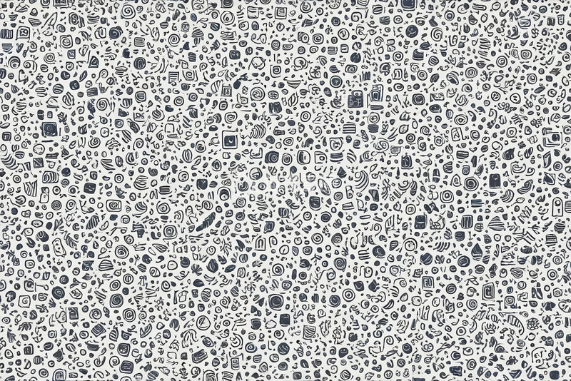 高清大图下载【趣麦麦图】手绘风格黑白图案背景素材