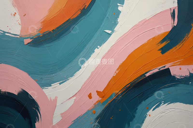 高清大图下载【趣麦麦图】多彩笔触抽象艺术背景