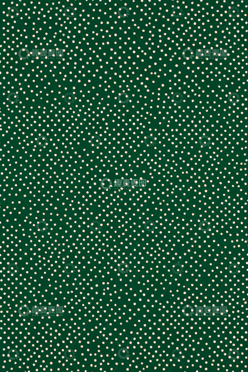 高清大图下载【趣麦麦图】深绿色底白色波点图案