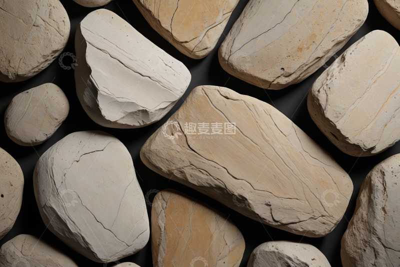 高清大图下载【趣麦麦图】多块纹理独特的石头特写