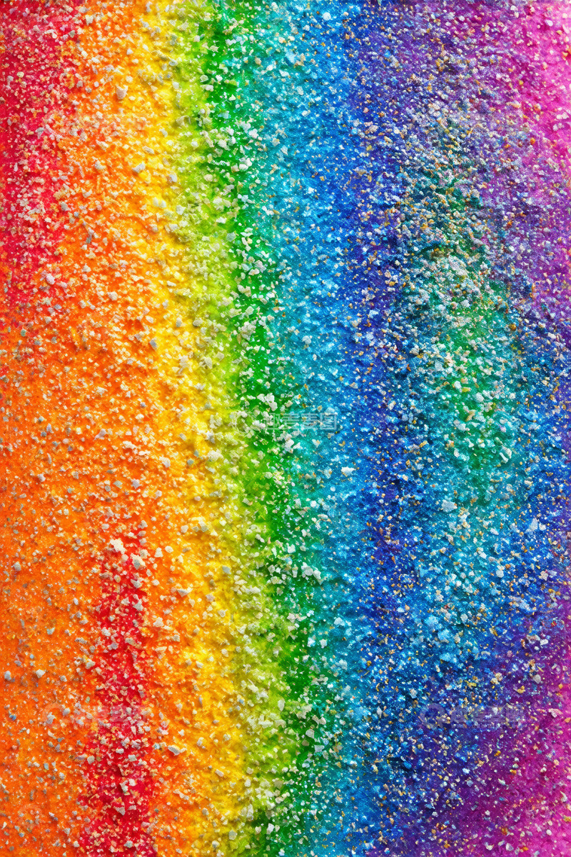 高清大图下载【趣麦麦图】-彩虹色粉末纹理背景