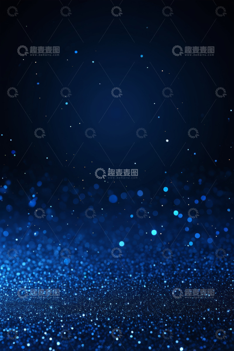 高清大图下载【趣麦麦图】蓝色发光粒子背景