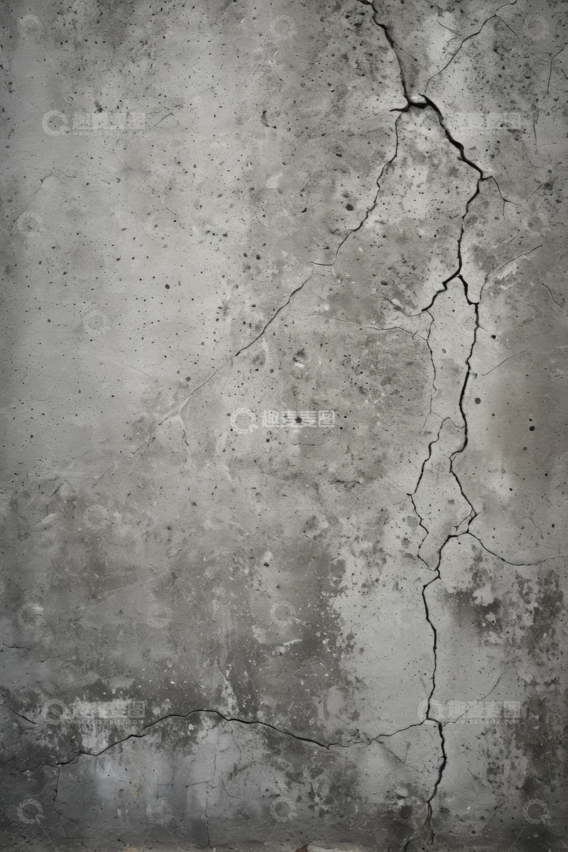 高清大图下载【趣麦麦图】带有裂缝的水泥墙面纹理
