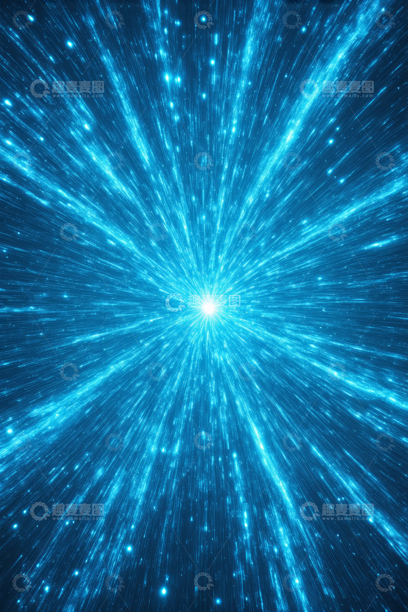 高清大图下载【趣麦麦图】蓝色放射状星空背景