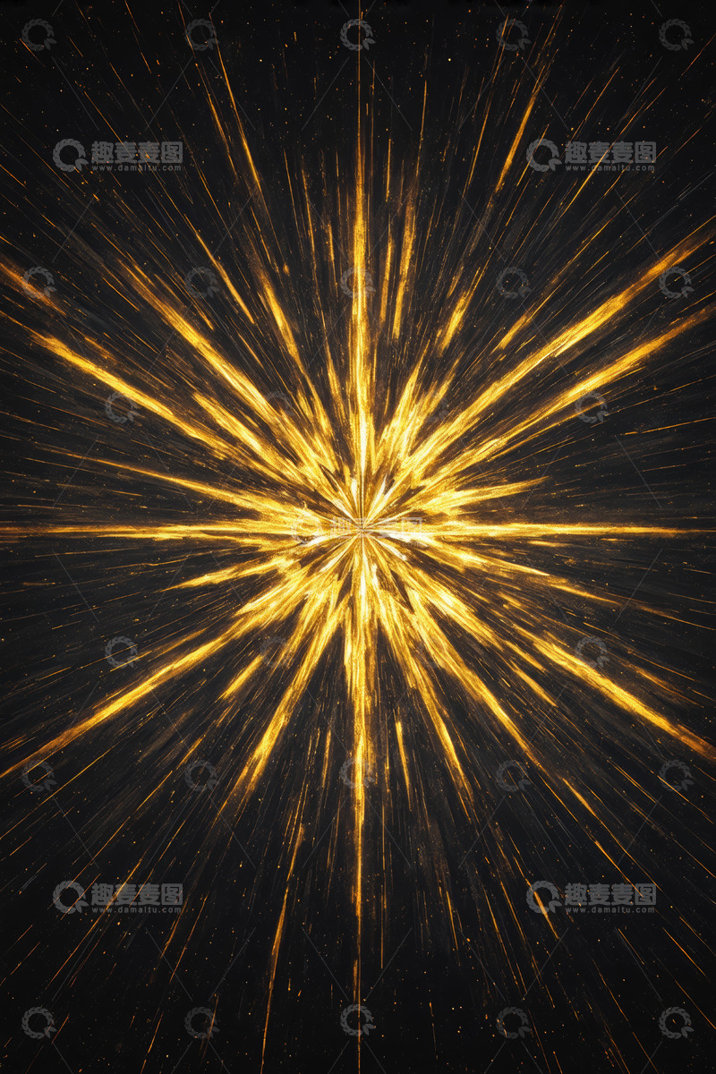 高清大图下载【趣麦麦图】金色光芒放射状背景素材