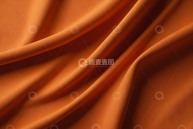 高清大图下载【趣麦麦图】橙色织物纹理特写
