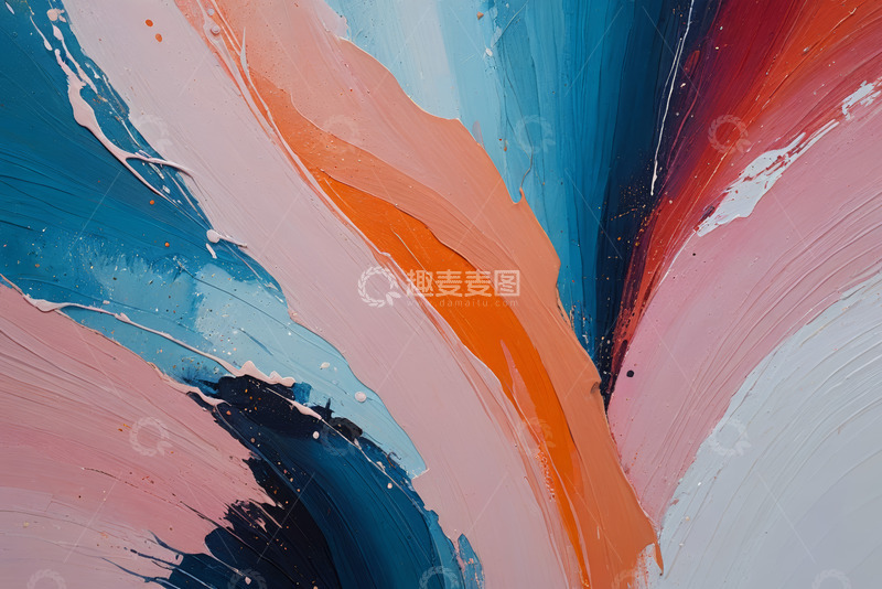 高清大图下载【趣麦麦图】多彩混合油漆艺术背景纹理