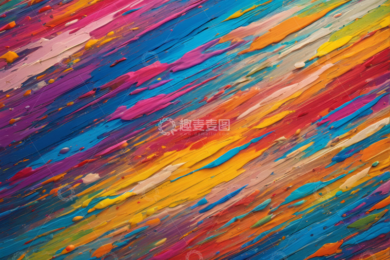 高清大图下载【趣麦麦图】多彩抽象油漆纹理
