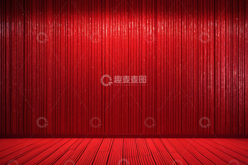 高清大图下载【趣麦麦图】红色舞台幕布背景
