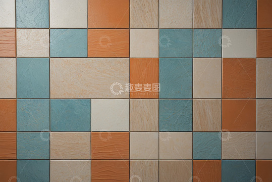 多彩瓷砖拼接纹理图案