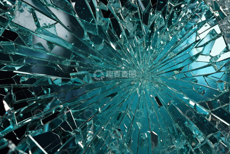 高清大图下载【趣麦麦图】破碎玻璃特写