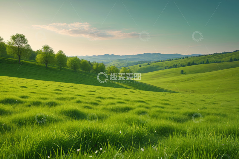 高清大图下载【趣麦麦图】户外绿色草原自然风光