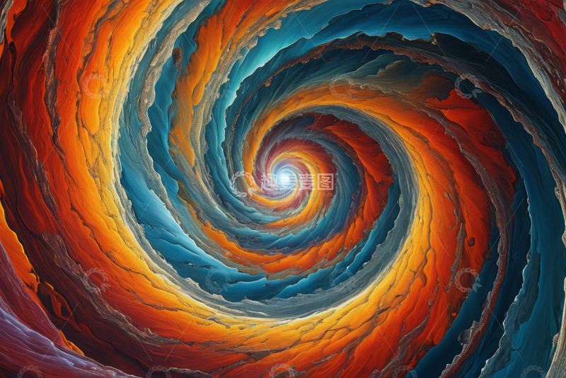 高清大图下载【趣麦麦图】彩色螺旋抽象艺术背景