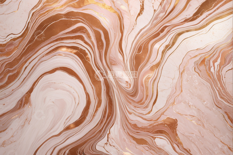 高清大图下载【趣麦麦图】金粉色流体艺术纹理图案