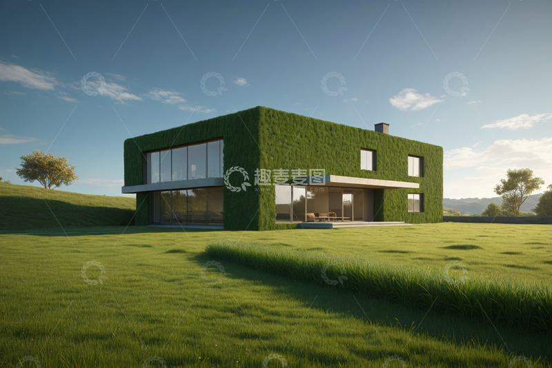 高清大图下载【趣麦麦图】户外绿色现代住宅景观