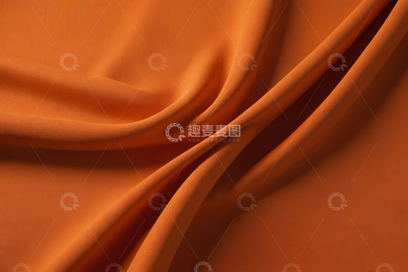 高清大图下载【趣麦麦图】橙色织物纹理特写