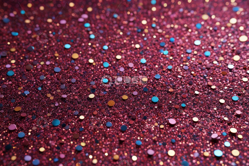 高清大图下载【趣麦麦图】红色闪亮五彩亮片背景