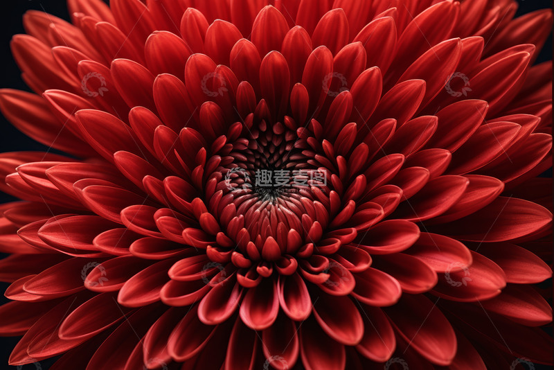 高清大图下载【趣麦麦图】红色菊花微距特写