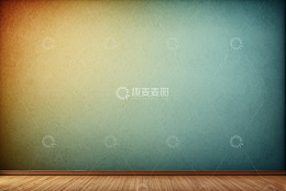 渐变背景木质地板室内场景